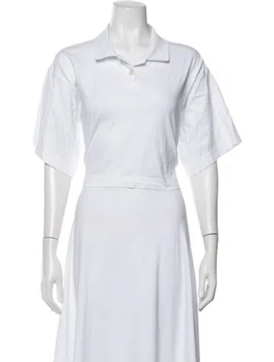 Pre-owned Alexander Wang Short Sleeve Polo In Neutrals