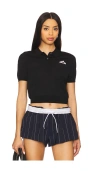 Alexander Wang Black Short Sleeves Polo In Black