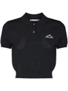Alexander Wang Short Sleeve Polo Tee In Black