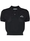 Alexander Wang Short Sleeve Polo Tee In Black