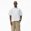 Alexander Wang 's Short-sleeve Polo Tee In Cotton Jersey In Vintage White