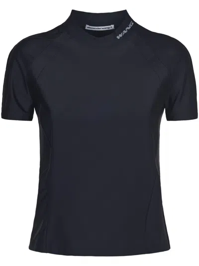 Alexander Wang Rash Guard T-shirt With Logo In Black