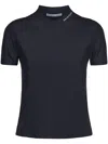 Alexander Wang Short Sleeve Rashguard Top In Black
