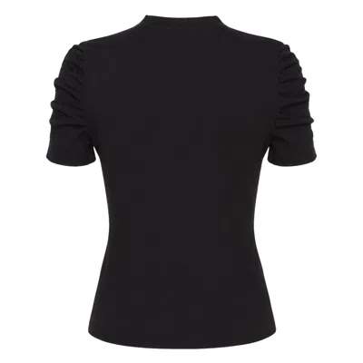 Alexander Wang Short Sleeve Ruched Crewneck Pullover In Multi