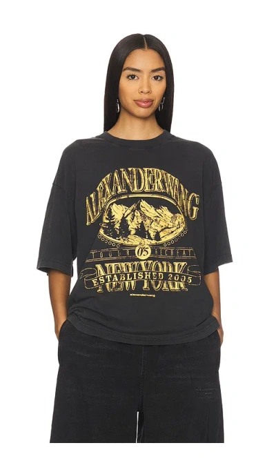 Alexander Wang Short Sleeve T-shirt In Black