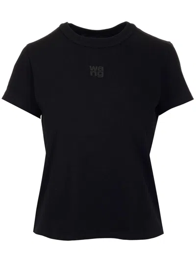 Alexander Wang Short Sleeve T-shirt In Black