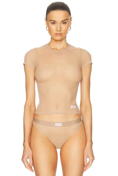 Alexander Wang Short Sleeve Tee In Light Taupe