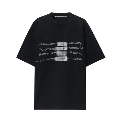 Pre-owned Alexander Wang Short-sleeve Tee With Chain Graphic 'black' | Men's Size Xl