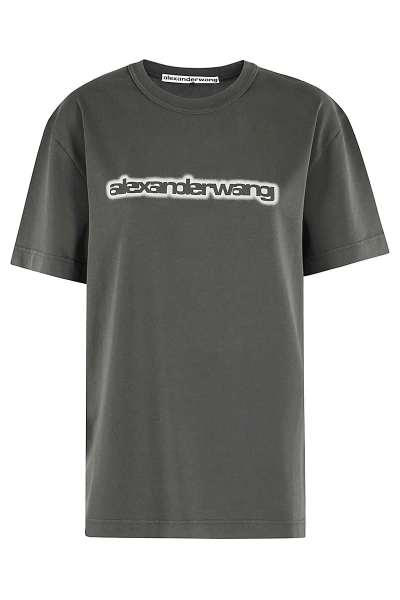 Alexander Wang Short Sleeve Tee With Halo Glow Graphic In A