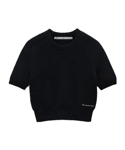 Alexander Wang Short Sleeve Top In Black