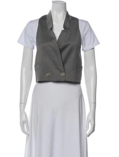Pre-owned Alexander Wang Short Sleeve Top In Gray