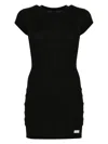 Alexander Wang Crystal Hotfix Minidress In Black
