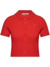 Alexander Wang Short-sleeved Knitted Top In Red
