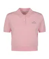 Alexander Wang Omens Short-sleeve Mesh-knit Polo T-shirt Light Pink Xs In Pink