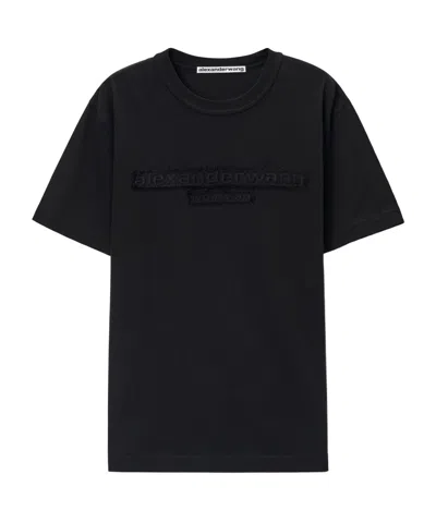 Alexander Wang Short-sleeved T-shirt In Black