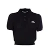 Alexander Wang Black Short Sleeves Polo In Black