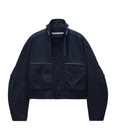 Alexander Wang Short Work Jacket In Blue