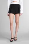 Alexander Wang High Waisted Pleated Short With Logo Elastic Clothing