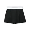Alexander Wang High Waisted Pleated Short With Logo Elastic Clothing