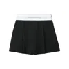 Alexander Wang High Waisted Pleated Short With Logo Elastic Clothing