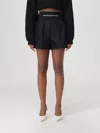Alexander Wang Women Safari Short With Exposed Zipper And Logo Elastic In Black