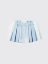 Alexander Wang Pleated Shorts In Blue