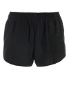 Alexander Wang Omens Marathon Logo-pattern Shell Shorts Black In Black