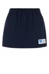 Alexander Wang Navy Blue Deconstructed Athletic Mesh Skort In Blue
