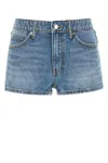 Alexander Wang Shorty High-rise Short In Denim In Blue