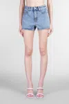 Alexander Wang Rhinestone Detail Shorts In Blue