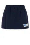 Alexander Wang Navy Blue Deconstructed Athletic Mesh Skort In Blue