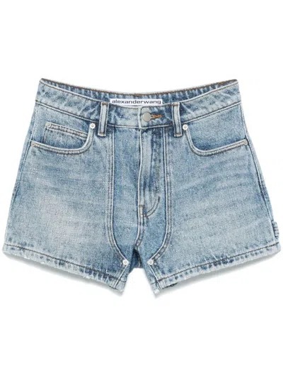 Alexander Wang Shorts In Classic Worn Indigo