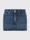 Alexander Wang Women Blue Mid-rise Denim Skort, 26 Luxury Shorts For Women Darveys In Blue