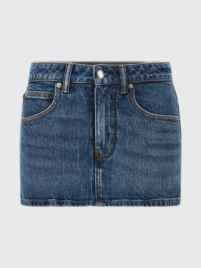 ALEXANDER WANG SHORTS DENIM X ALEXANDER WANG WOMAN COLOR BLUE,G97904009