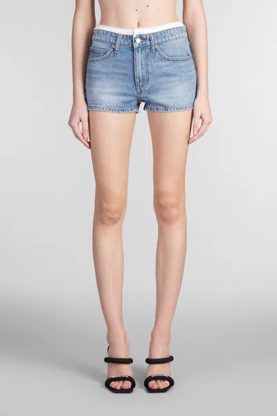 ALEXANDER WANG SHORTS IN BLUE COTTON