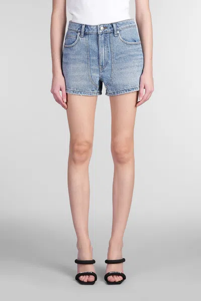 ALEXANDER WANG SHORTS IN BLUE COTTON