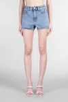 Alexander Wang Rhinestone Detail Shorts In Blue