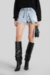 Alexander Wang Shorts In Blue Cotton In Blue