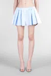 Alexander Wang Playful Striped And Solid Boxer-style Shorts In Cyan