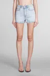 Alexander Wang Shorty High Waist Denim Shorts In Bleach