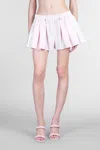 Alexander Wang Light Pink Panelled Shorts In Rose-pink