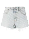 Alexander Wang Shorts Monogram In Bianco