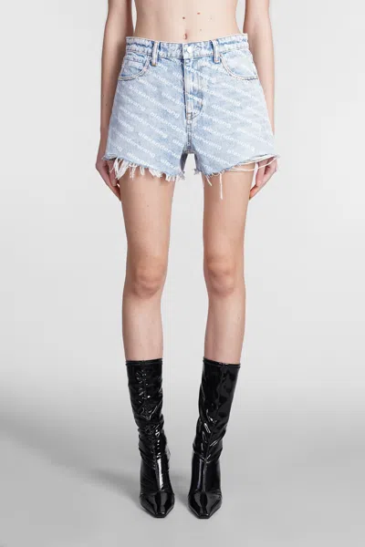 ALEXANDER WANG SHORTS WITH ALL OVER LOGO