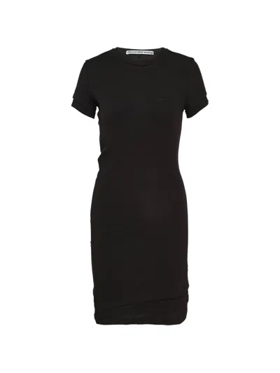 Alexander Wang Short-sleeve Mini Dress In Black