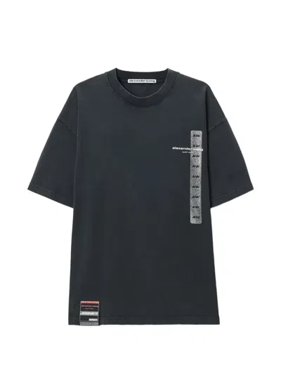 Alexander Wang Short-sleeve T-shirt W/ Flasher Graphic In Black