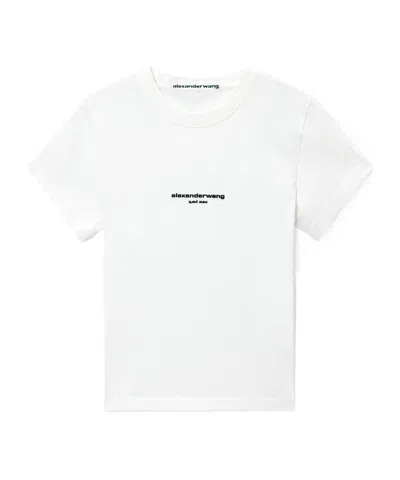 Alexander Wang Short-sleeve T-shirt With Logo Print In Black
