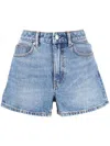 Alexander Wang Rhinestone Detail Shorts In Blue