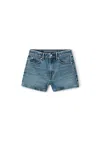 Alexander Wang Shorty High-rise Short In Denim In Vintage Medium Indigo