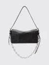 Alexander Wang Crushed Texture Slim Flap Bag With Contemporary Flair In Gold