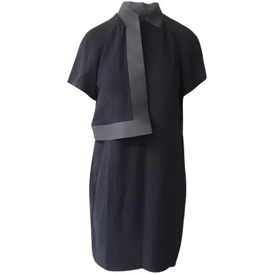 Alexander Wang Shoulder Flap Dress In Black Viscose